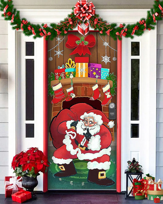🌟2025 Décoration de Porte d'Entrée Pour Noël Et Halloween