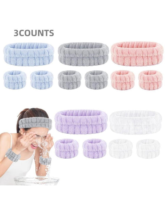 Lot De 3 Bandeaux Pour Le Lavage Du Visage