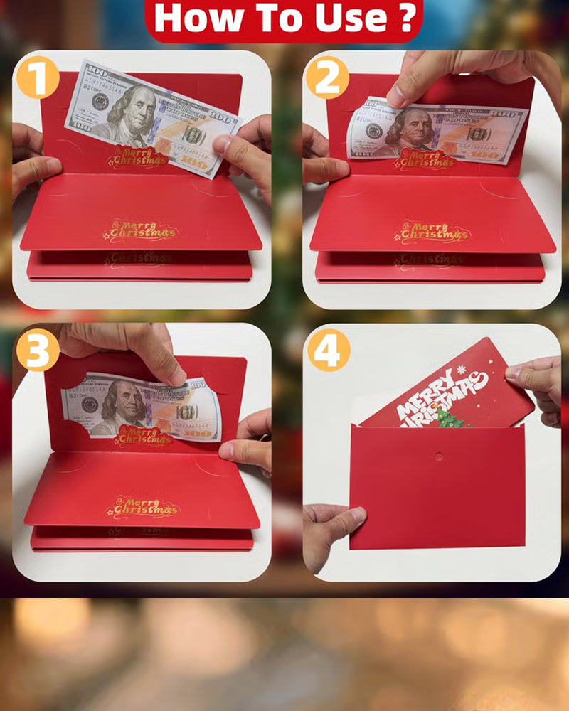 Enveloppe Cadeau Argent De Noël