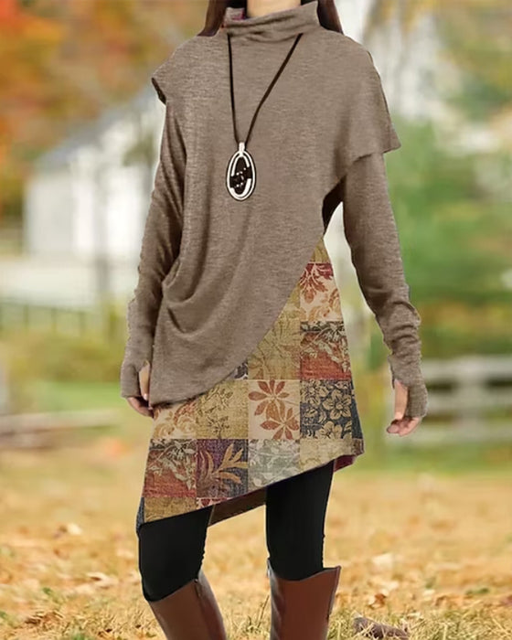 Robe Rétro Avec Patchwork