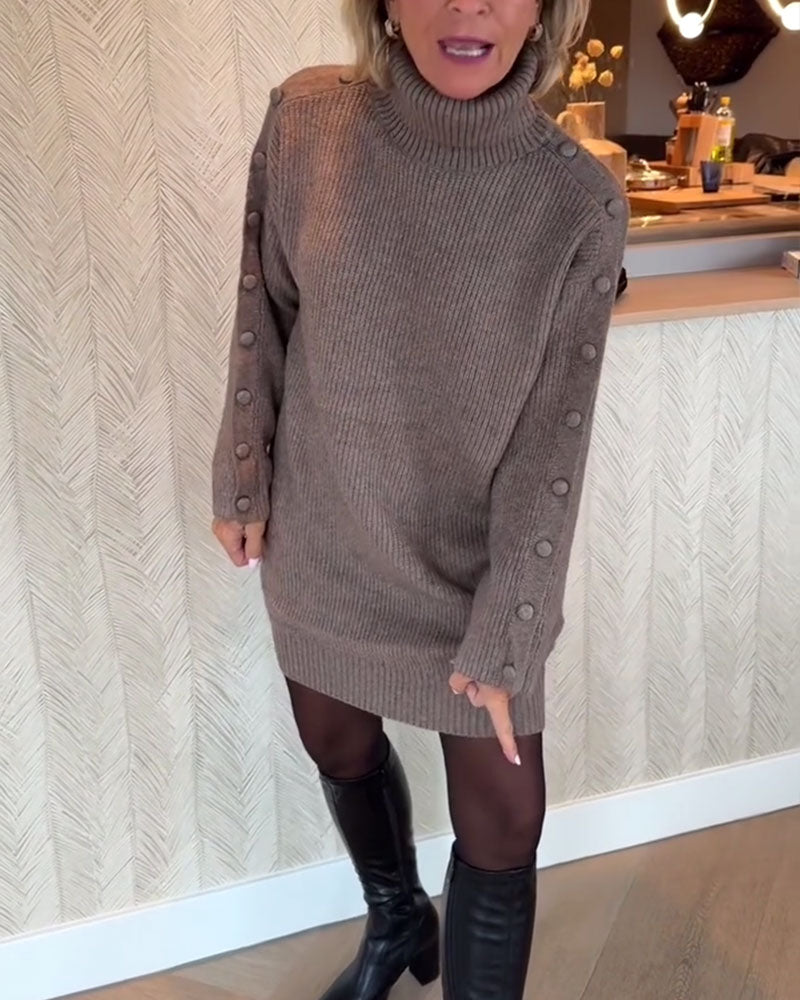 Robe Pull Tendance À Design Boutonné