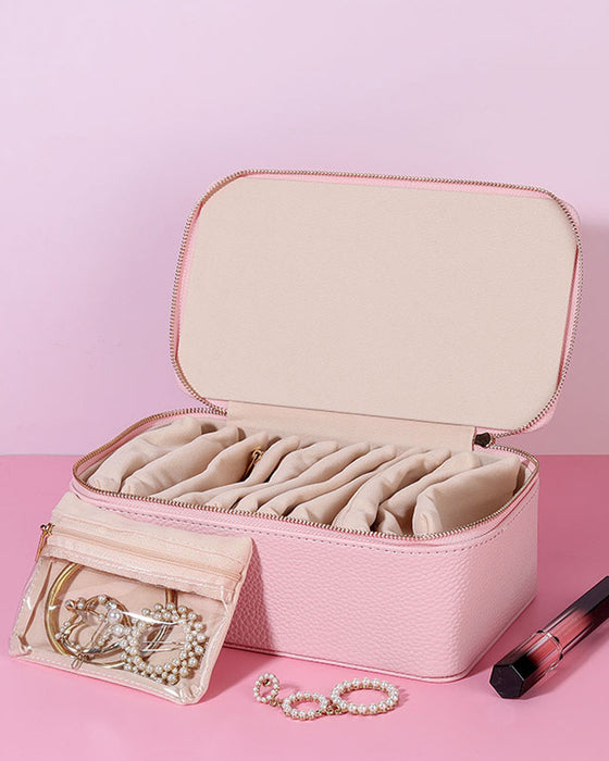 Boîte À Bijoux De Voyage Avec Petites Poches