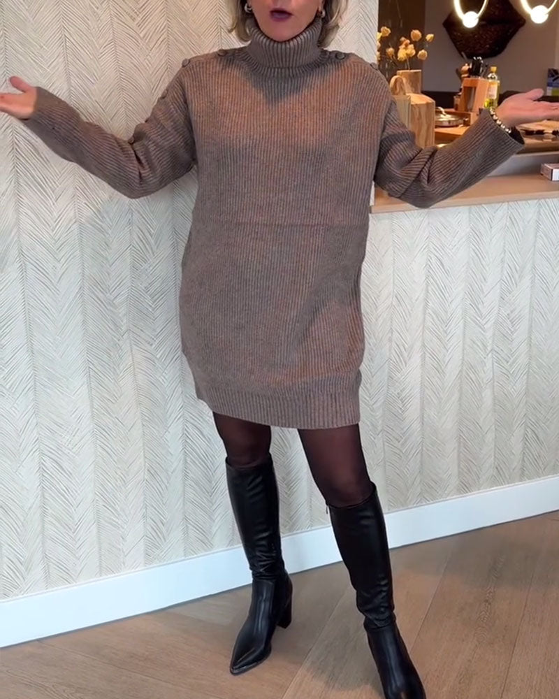 Robe Pull Tendance À Design Boutonné