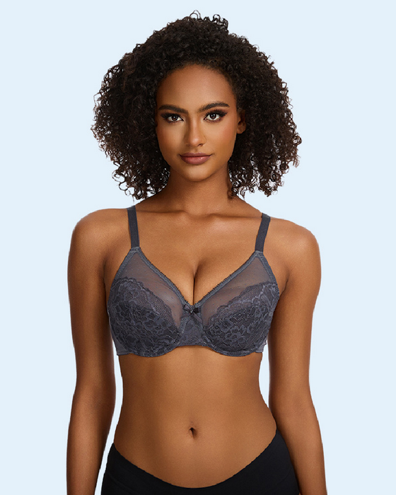 Soutien-Gorge Maille Dentelle Plissé