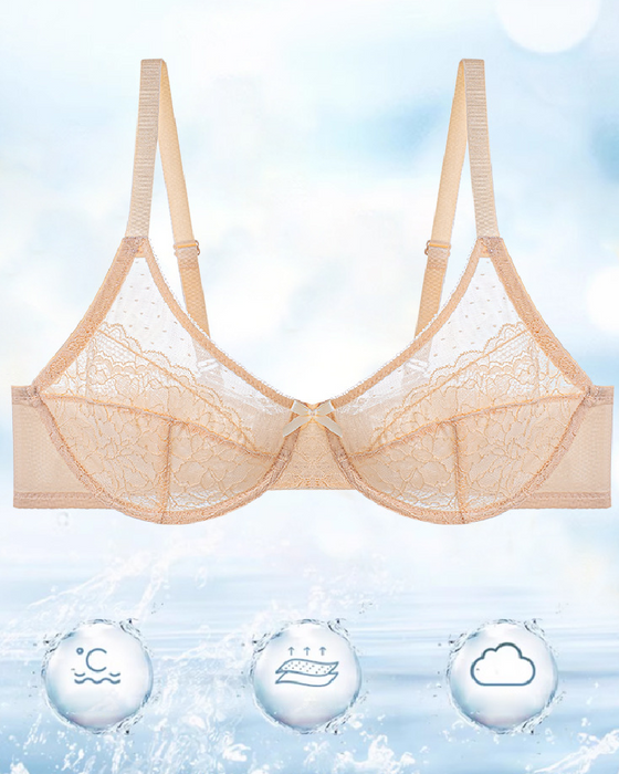 Soutien-Gorge Maille Dentelle Plissé