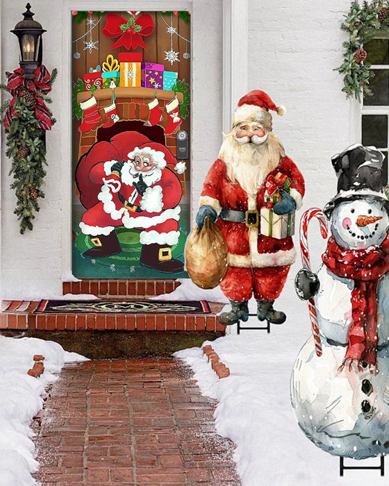🌟2025 Décoration de Porte d'Entrée Pour Noël Et Halloween