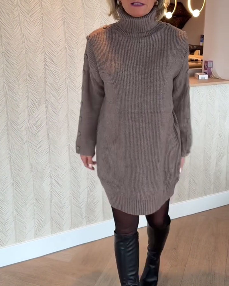 Robe Pull Tendance À Design Boutonné