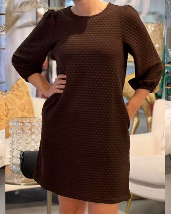 Robe élégante de couleur unie