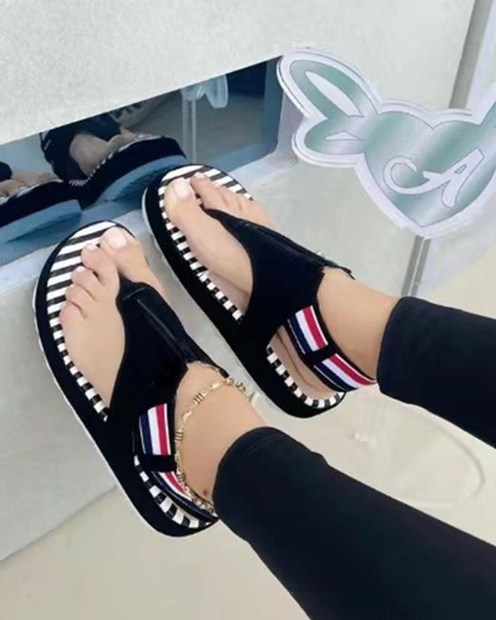 Sandales à plateforme zippées