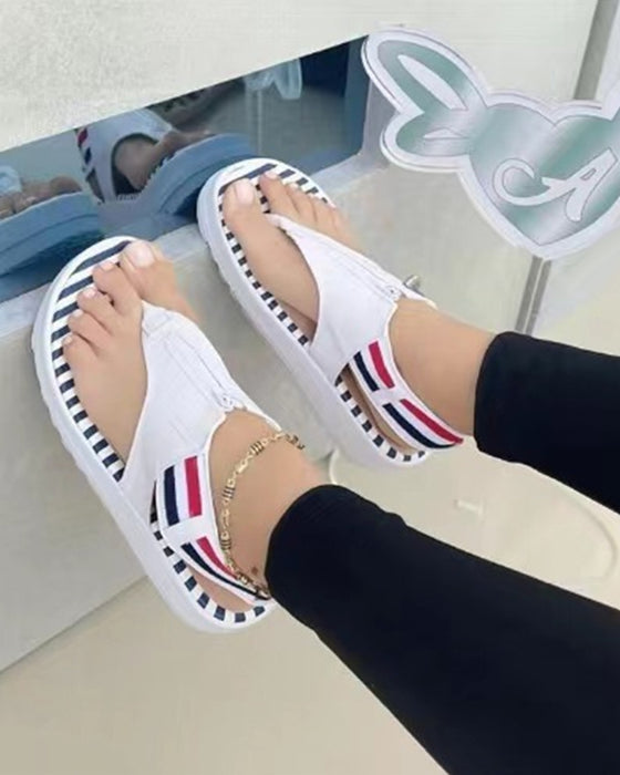 Sandales à plateforme zippées