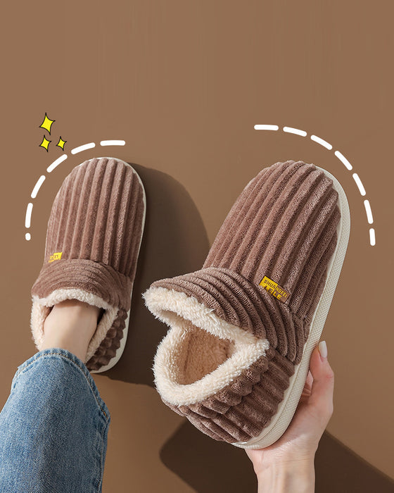 Chaussures plates chaudes de couleur unie pour la maison