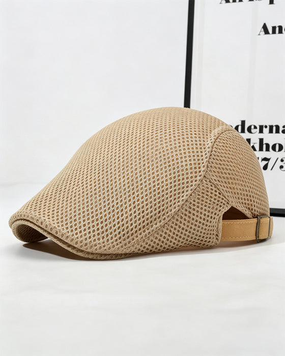 Casquette Plate En Maille Respirante Pour Homme - Béret Ivy Newsboy Ajustable Chapeau D'Été