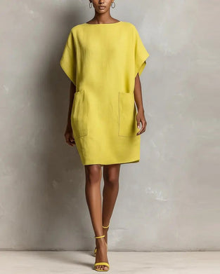 Robe Col Rond Shift