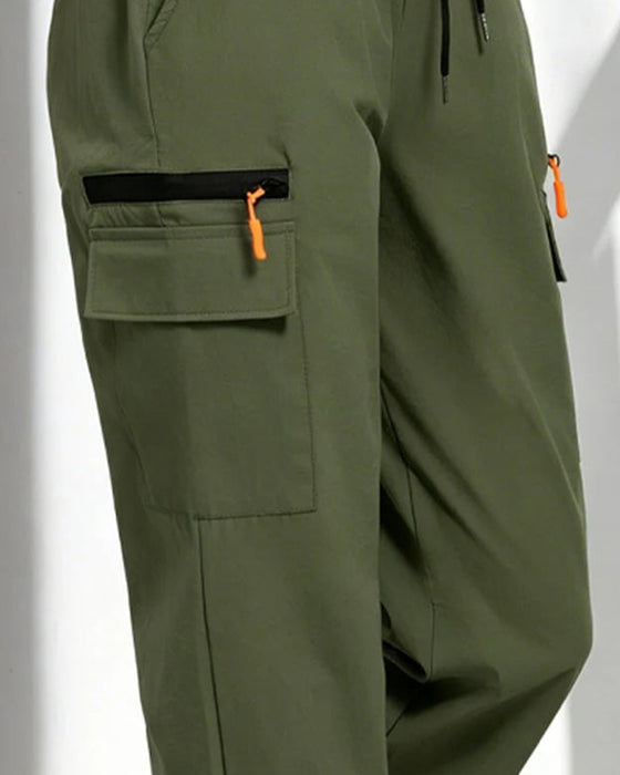 Pants Cordon Détendu Casual Cargo