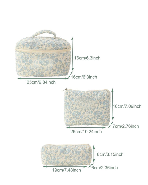 Ensemble de trousses de maquillage trois pièces