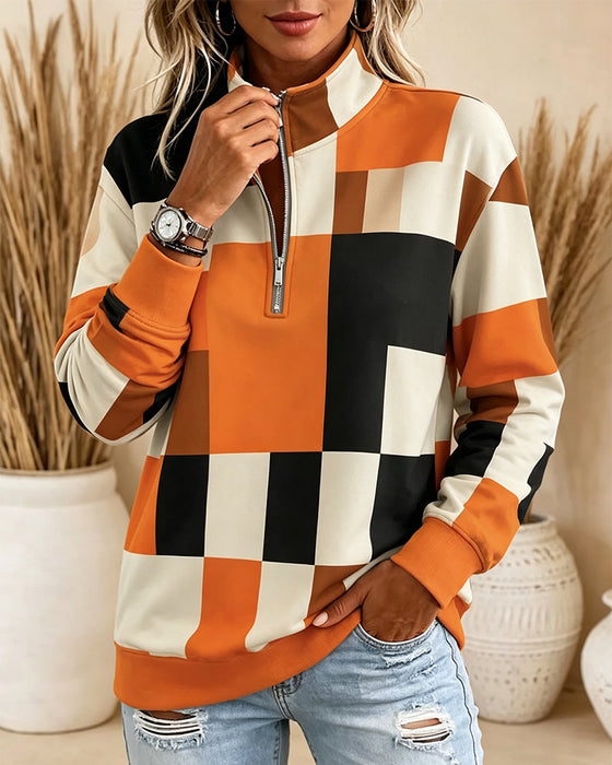 Sweat‑shirt Manches Longues Col Montant