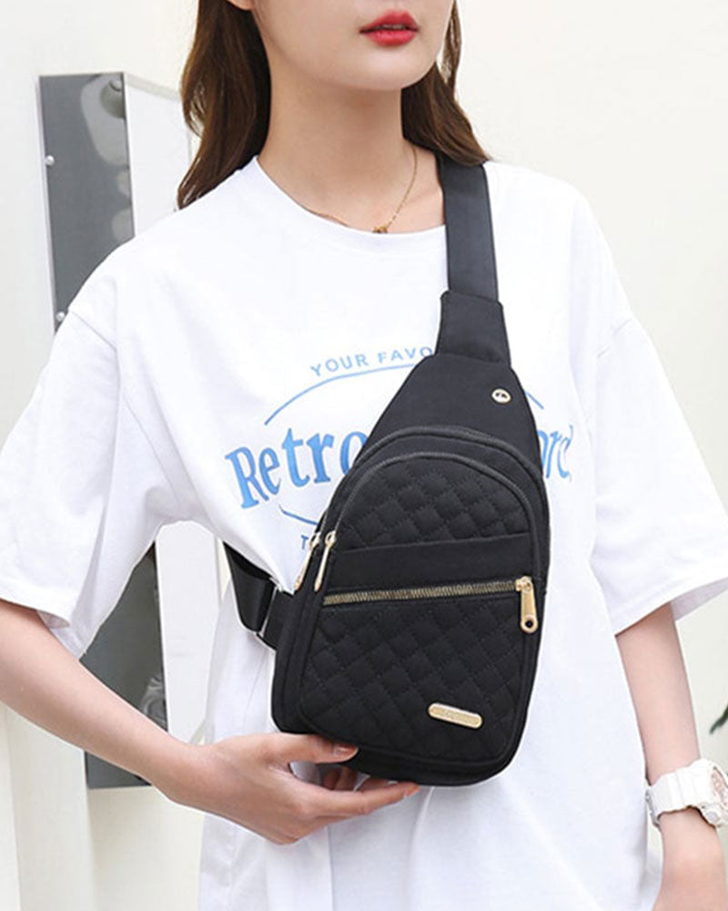 Sac Femme Mode Brodé Matelassé Poitrine