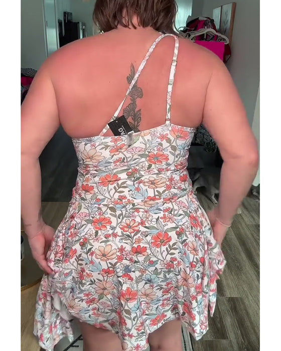 Maillot De Bain Épaule Unique Floral