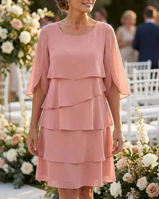 Robe Loose Col Rond Gâteau