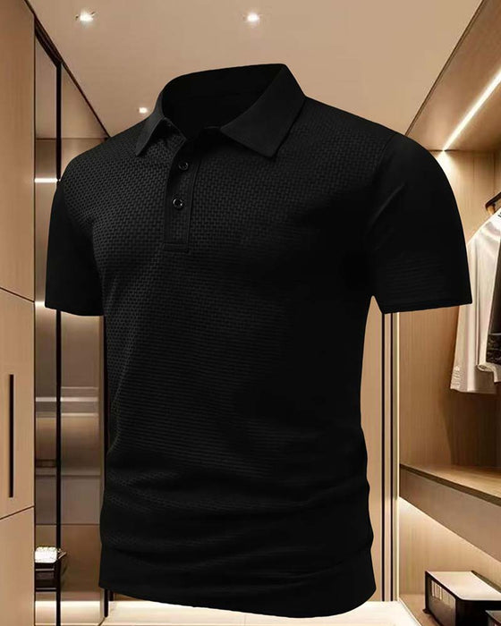 T-Shirts Revers Patte De Boutonnage Bouton
