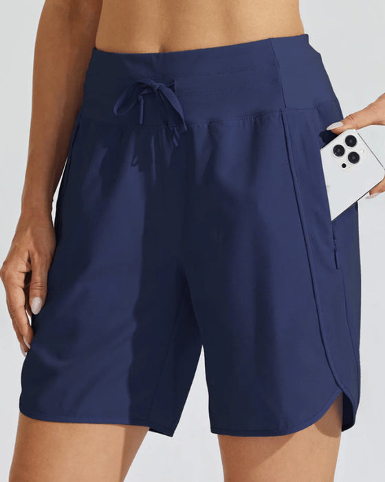Short De Sport Taille Haute Avec Contrôle Du Ventre
