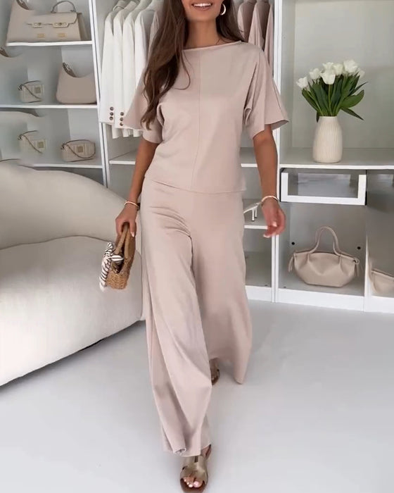 Ensemble Pantalon Large Unie