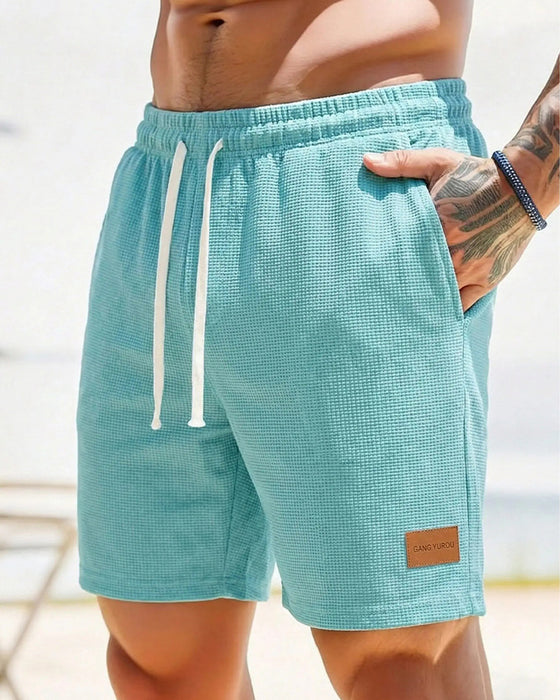 Shorts Homme Gaufré Décontracté