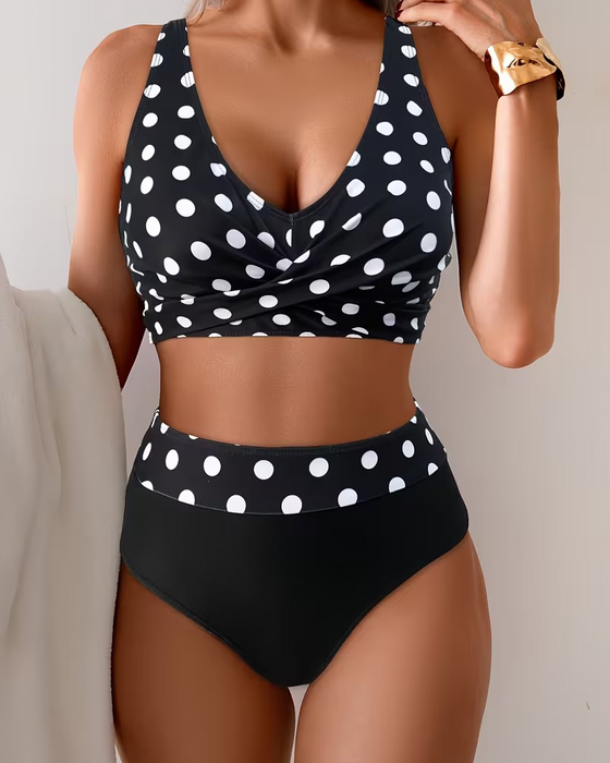 Ensemble Bikini À Pois Imprimé Casual