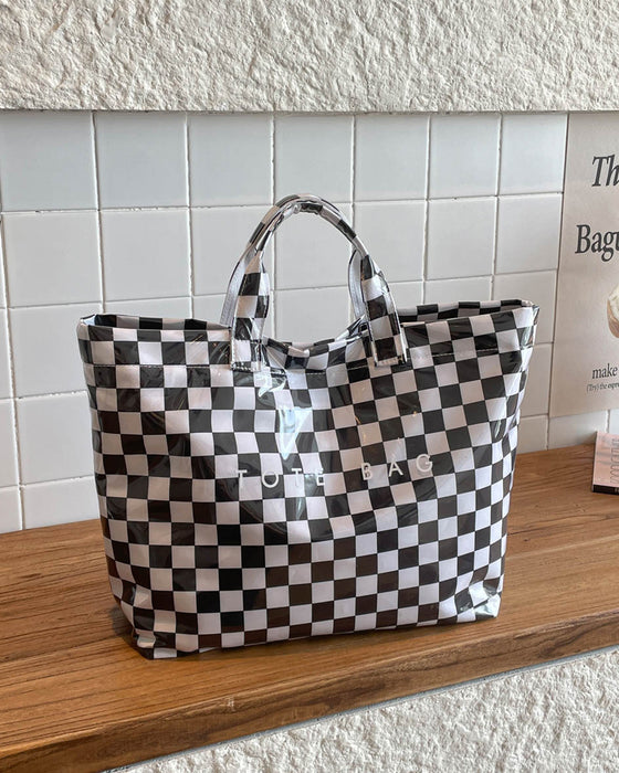 Sac À Main À Carreaux Grande Capacité