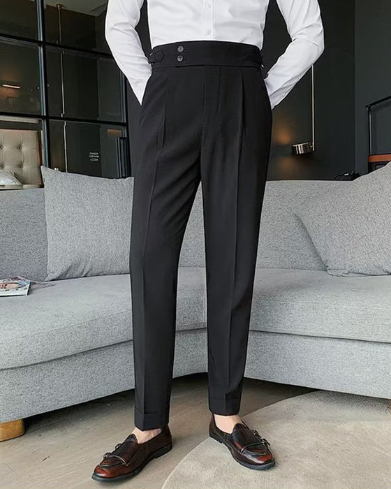 Pantalon Hommes Poche Unie Décontracté Robe