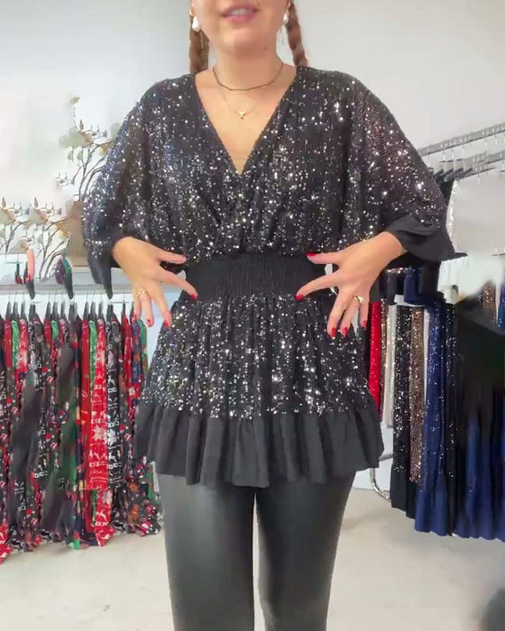 Chemisier coupe slim tendance à col en V