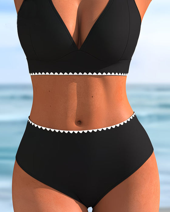 Bikini Deux Bretelles Contraste Passepoil