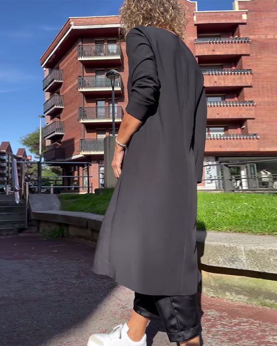 Chemise À La Mode Avec Fente Irrégulière