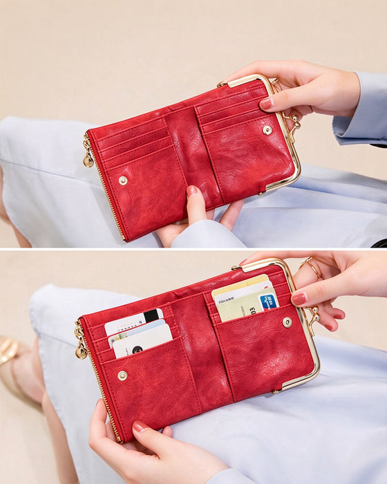 Mini Portefeuille Court Carré Mode Pour Femme