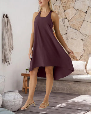 Robe Soutien-Gorge Intégré Irrégulier Gilet Sans Manches