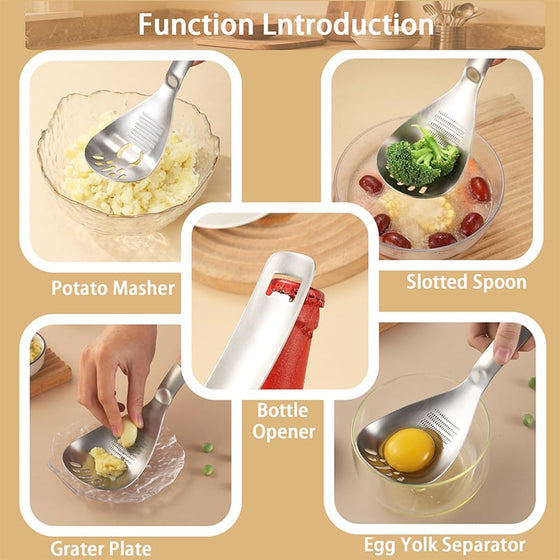 Cuillère Râpe De Cuisine Multifonction En Acier Inoxydable