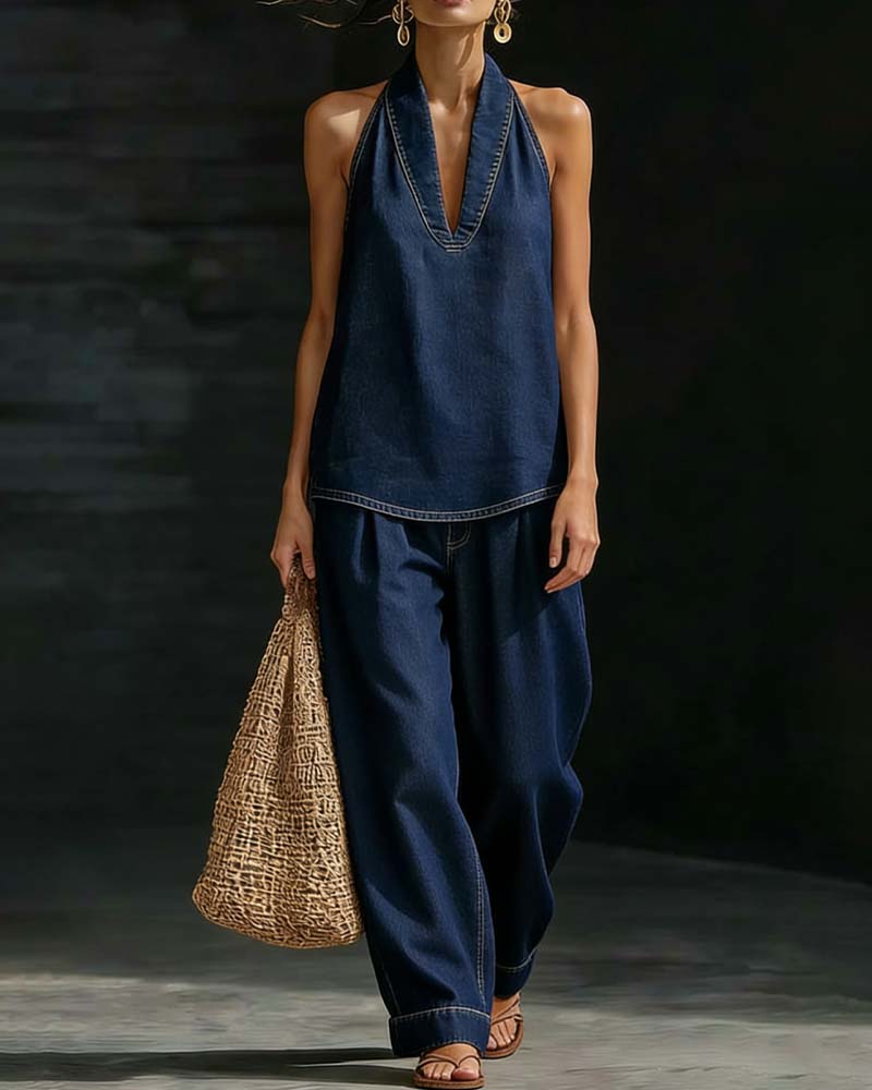 Set Mode Col Halter Jean