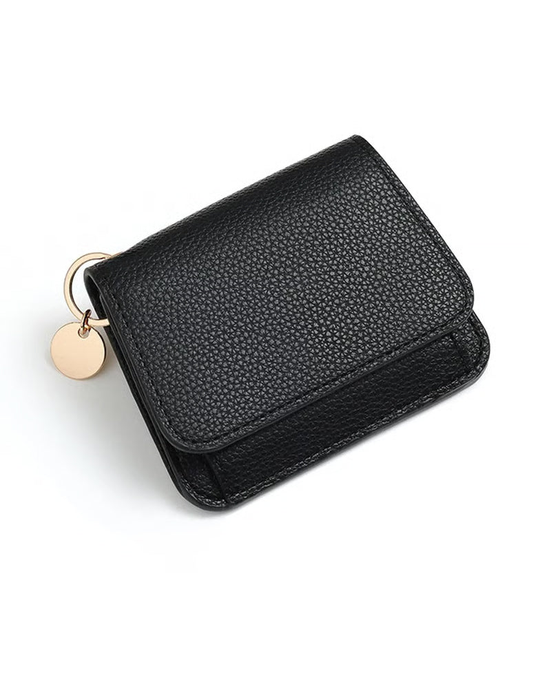 Portefeuille Femme Élégant Minimaliste Court Et Fin