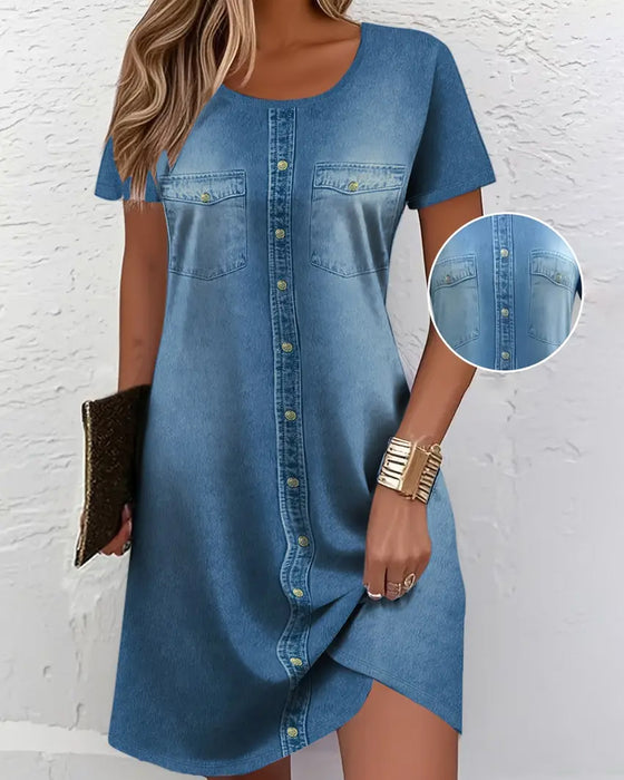 Robe Impression 3D Tempérament Navetteur