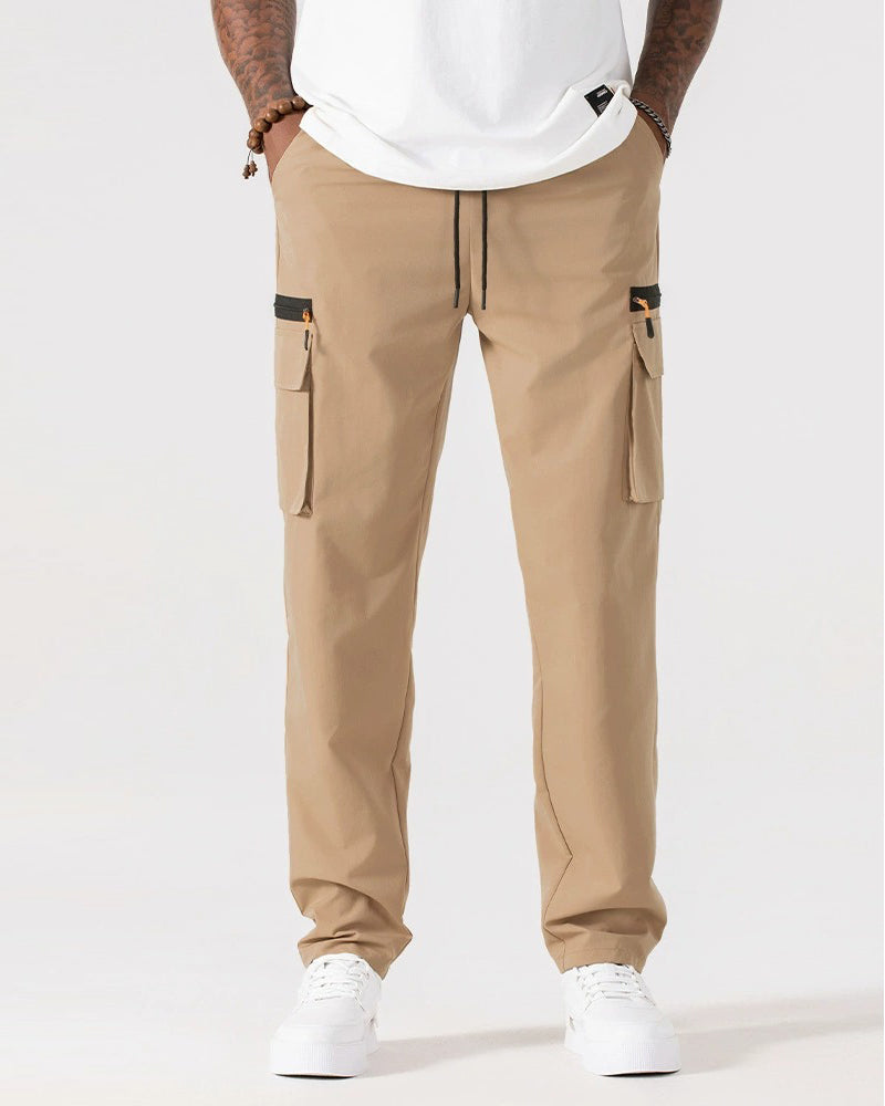 Pantalon Ample Décontracté Multi-Poches Cargo