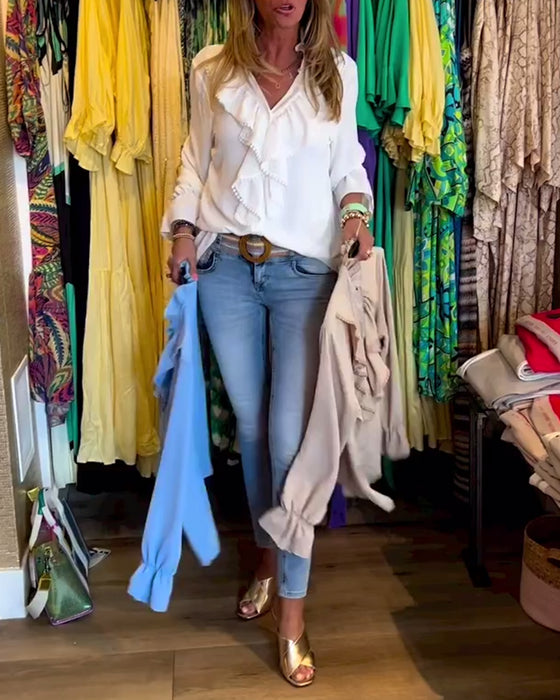 Blouses à volants de créateurs pour femmes