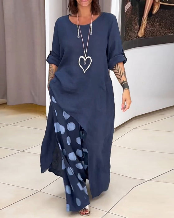 Costume de tempérament ample décontracté pour femmes