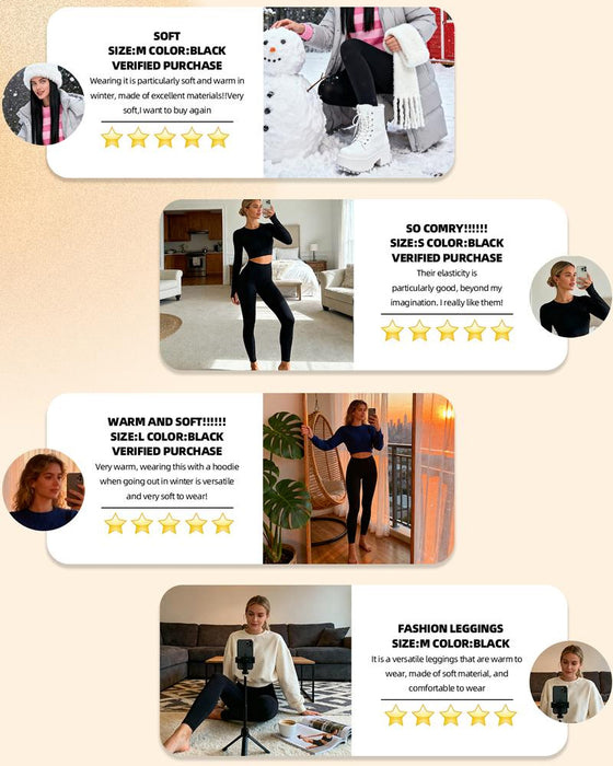 Leggings Chaud Haute Taille Confort Doublé