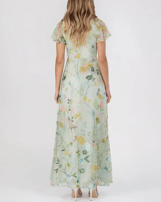 Robe Volant Florale Imprimé