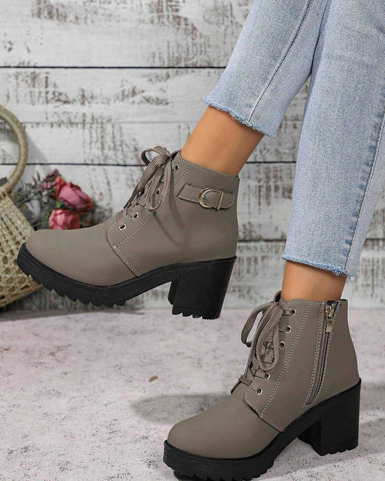 Bottines À Plateforme Chunky