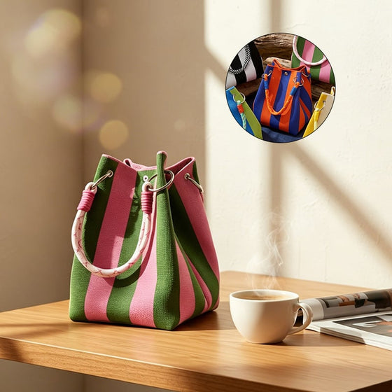 Sac Mini Tissé Seau Tote