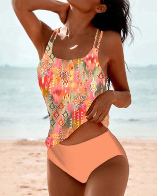 Maillot de bain tankini imprimé