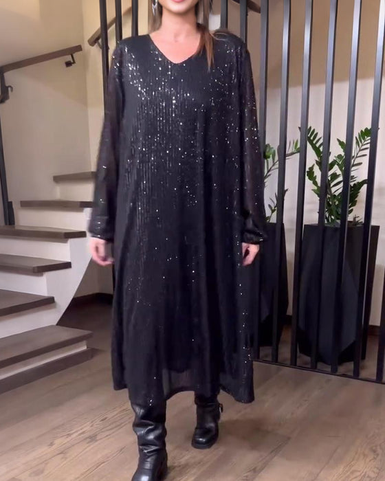 Robe Tendance Unie À Col V