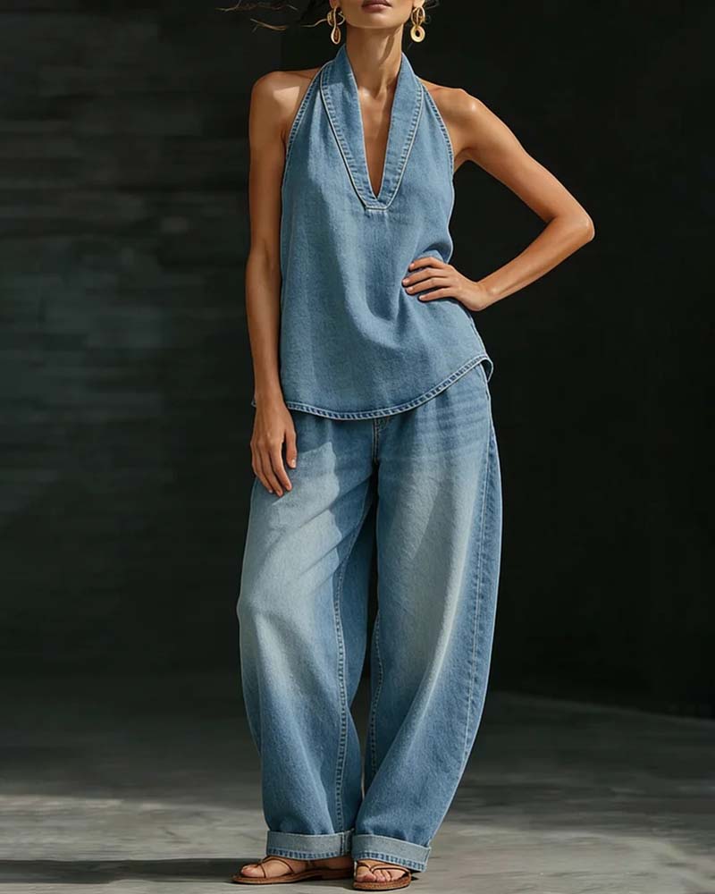 Set Mode Col Halter Jean