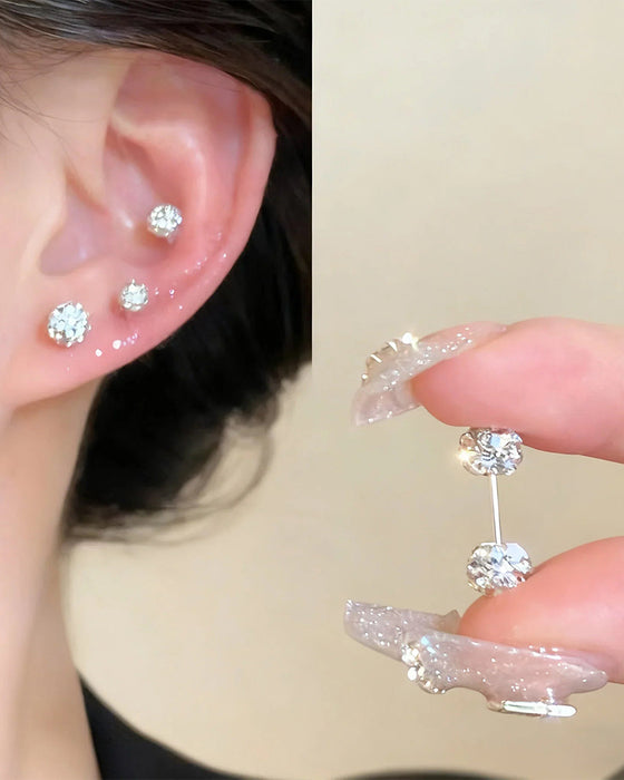 Boucles D'oreilles En Diamant Scintillantes